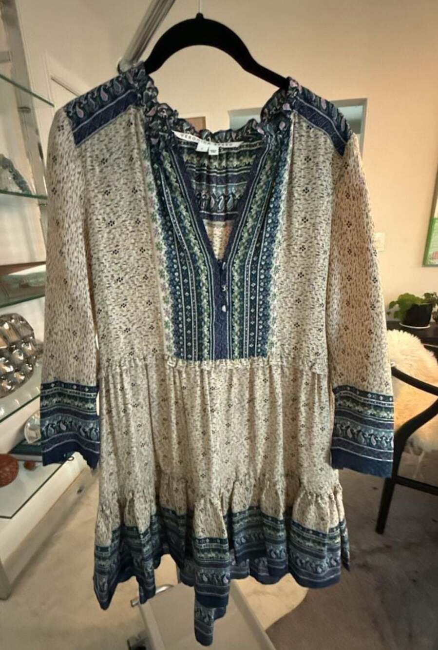 Veronica Beard Women's Printed Silk Tiered Mini Dress